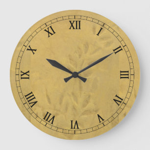 Golden Vine Roman Numerals Large Clock