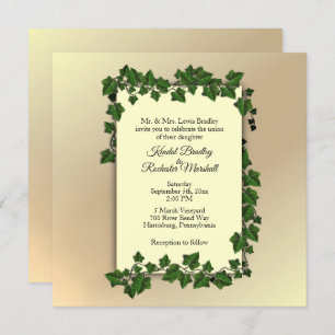 Golden Vine Wedding Invitation