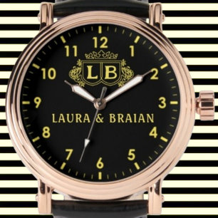 Golden vintage Custom Monogram Watch