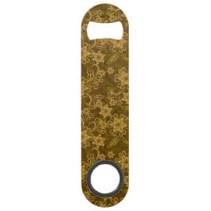 Golden vintage floral pattern