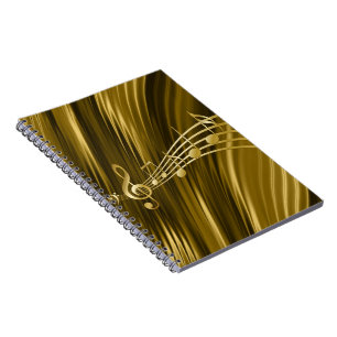 Golden violin key notebook