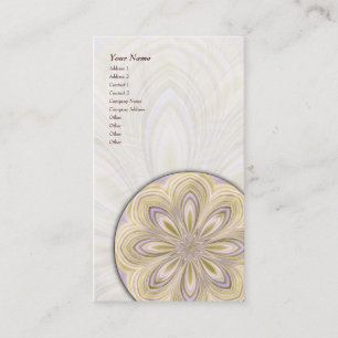 Golden Waning Mandala - Vertical Business Card