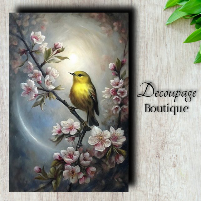 Golden Warbler Decoupage Tissue Paper (Golden Warbler Decoupage Tissue Paper)