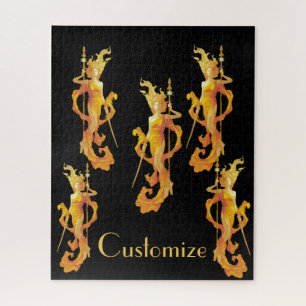 Golden Warrior Goddess Thunder_Cove   Jigsaw Puzzle