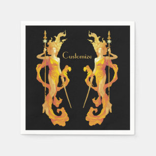 Golden Warrior Goddess Thunder_Cove Napkin