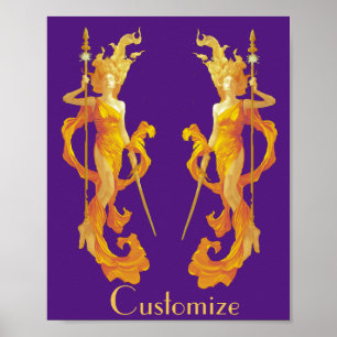 Golden Warrior Goddess Thunder_Cove   Poster