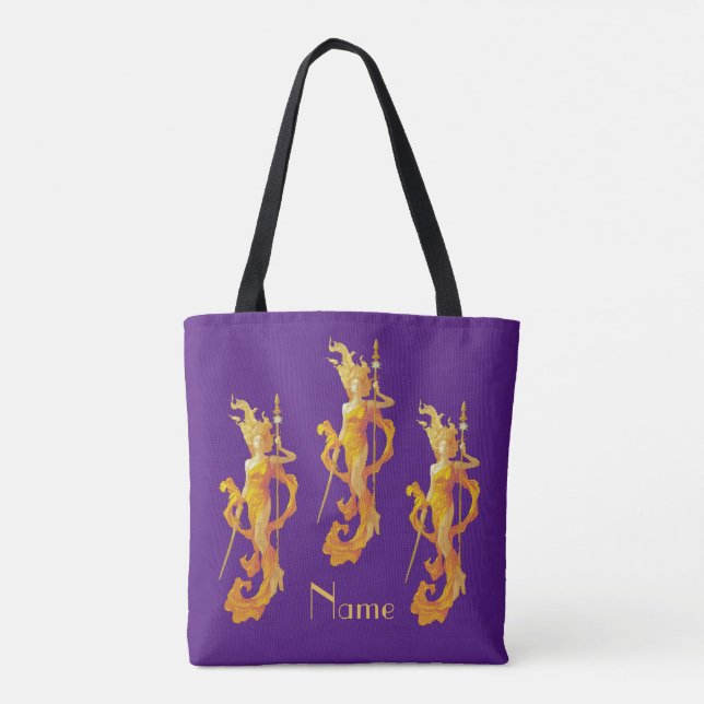 Golden Warrior Goddess Thunder_Cove   Tote Bag (Back)