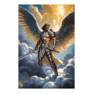 Golden Warrior of Heaven Archangel Michael Photo Print