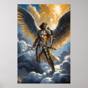 Golden Warrior of Heaven Archangel Michael Poster