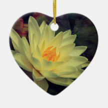 Golden Water Lily 2 Ceramic Ornament