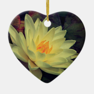 Golden Water Lily 2 Ceramic Ornament