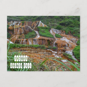 Golden Waterfall In Taiwan Postcard