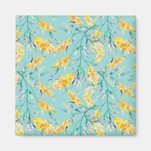 Golden Wattle Branch in Blue Magnet