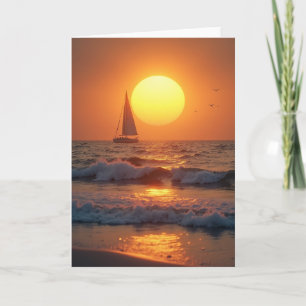 Golden Wave Fathers Day Card