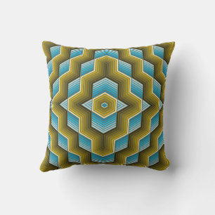 Golden Wave Reversible Throw Pillow