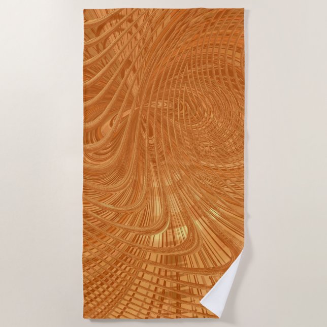 Golden Waves Beach Towel (Front)