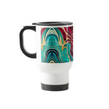 Golden Waves Fluid Art Coffee Mug