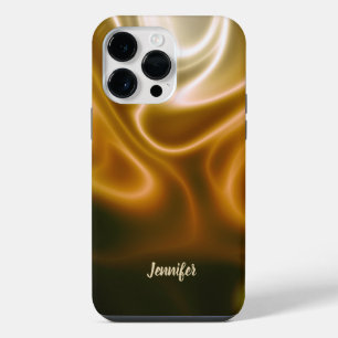 Golden waves Name iPhone 14 Pro Max Case