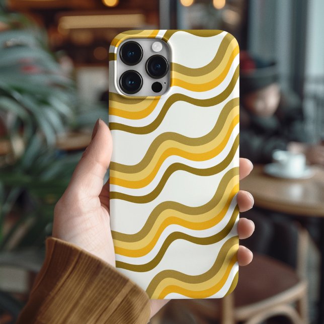 Golden Waves Pattern Case-Mate iPhone Case (Creator Uploaded)