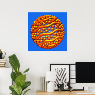 Golden Waves Poster