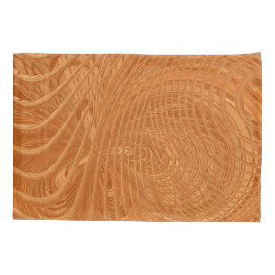 Golden Wavy Art Pillow Case