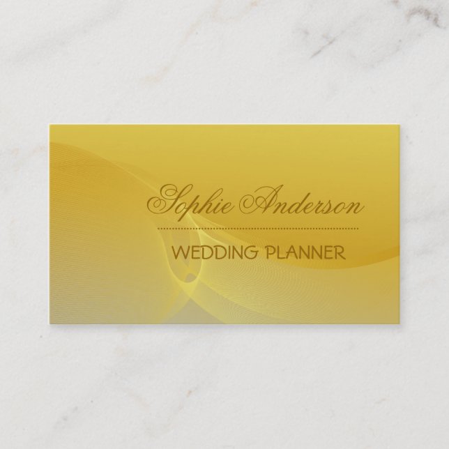 Golden wavy business card (Front)