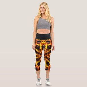  Golden Web A  ~ Out Of The Crucible ~  Capri Leggings