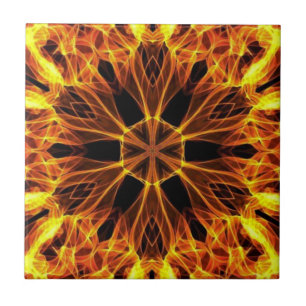  Golden Web A ~ Out Of The Crucible ~  Ceramic Tile