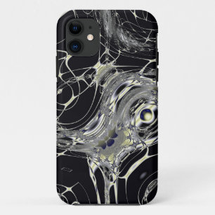 Golden Web Abstract Fractal Art iPhone 11 Case