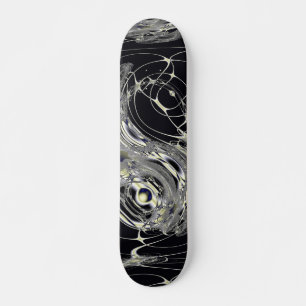 Golden Web Abstract Fractal Art Skateboard