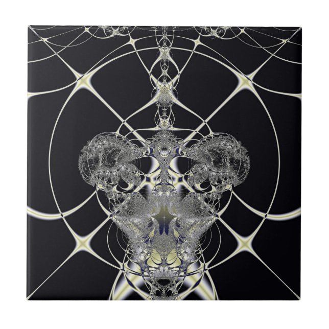 Golden Web Ceramic Tile (Front)