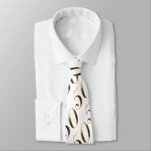 Golden Wedding 50th Birthday Anniversary Neck Tie