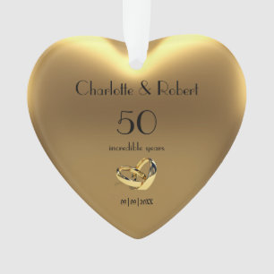 Golden Wedding Anniversary 50 years commemorative Ornament