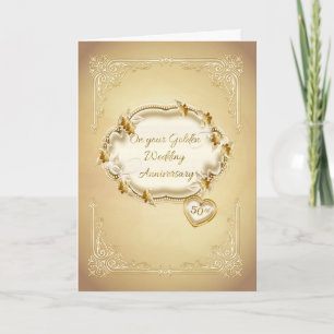 Golden Wedding Anniversary, 50th Card