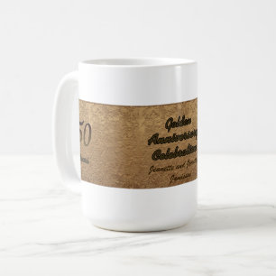 Golden Wedding Anniversary, 50th, Name, Coffee Mug