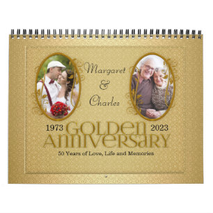 Golden Wedding Anniversary 50th Photo Calendar
