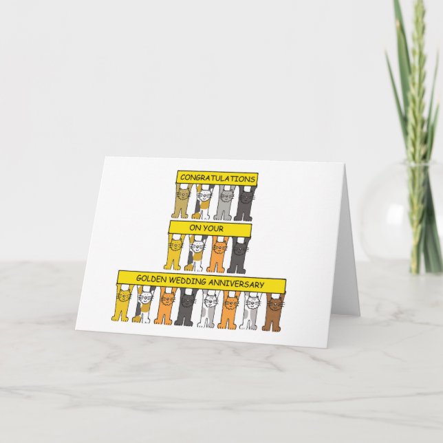 Golden Wedding Anniversary Congratulations Card (Front)