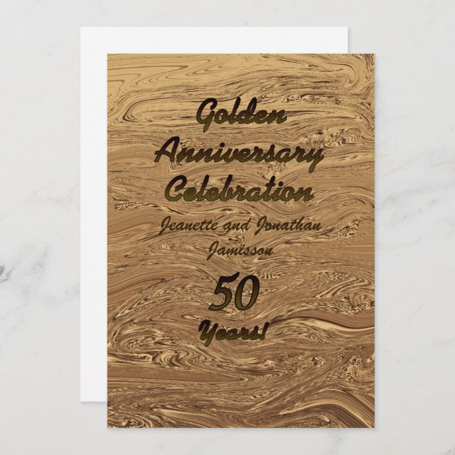 Golden Wedding  Anniversary Custom Invitation 50th (Front/Back)