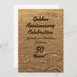 Golden Wedding  Anniversary Custom Invitation 50th
