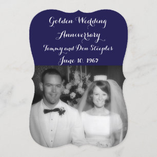 Golden Wedding Anniversary Invitation