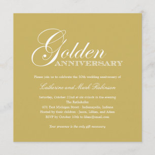 Golden Wedding Anniversary Invitation