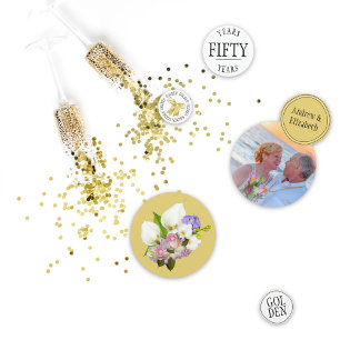 Golden Wedding Anniversary Party Confetti