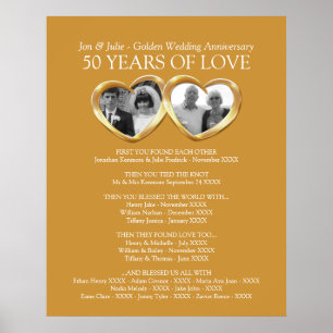 Golden wedding anniversary photo family story  poster