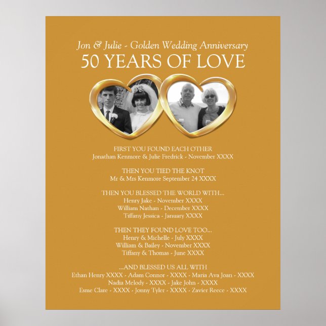 Golden wedding anniversary photo family story  poster (Front)