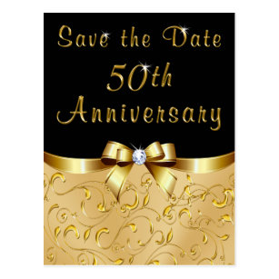 Golden Wedding Anniversary Save the Date Cards