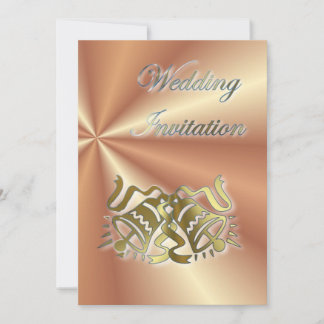 Golden Wedding Bells Wedding Invitation