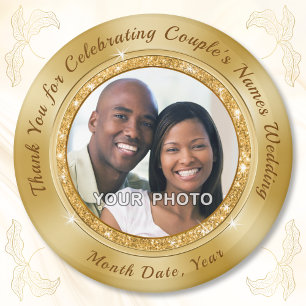 Golden Wedding Favours. Magnet Wedding Favours Che