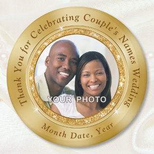 Golden Wedding Favours. Magnet Wedding Favours Che