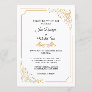 Golden Wedding Invitation