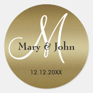 Golden Wedding Monogram Seals